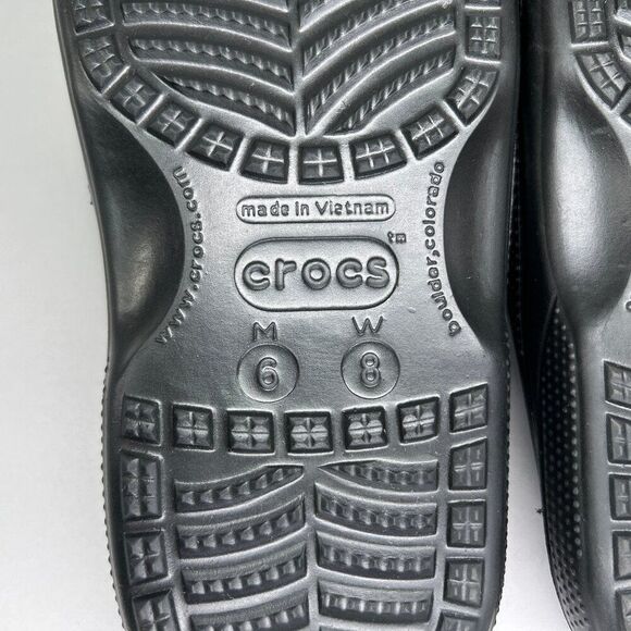 Crocs Women's Size 8 Baya Black Slide Sandals - Picture 9 of 10